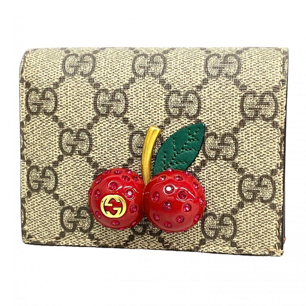 Gucci Brown Red Color Pvc Wallet (Bi-Fold) (Pre-Owned)