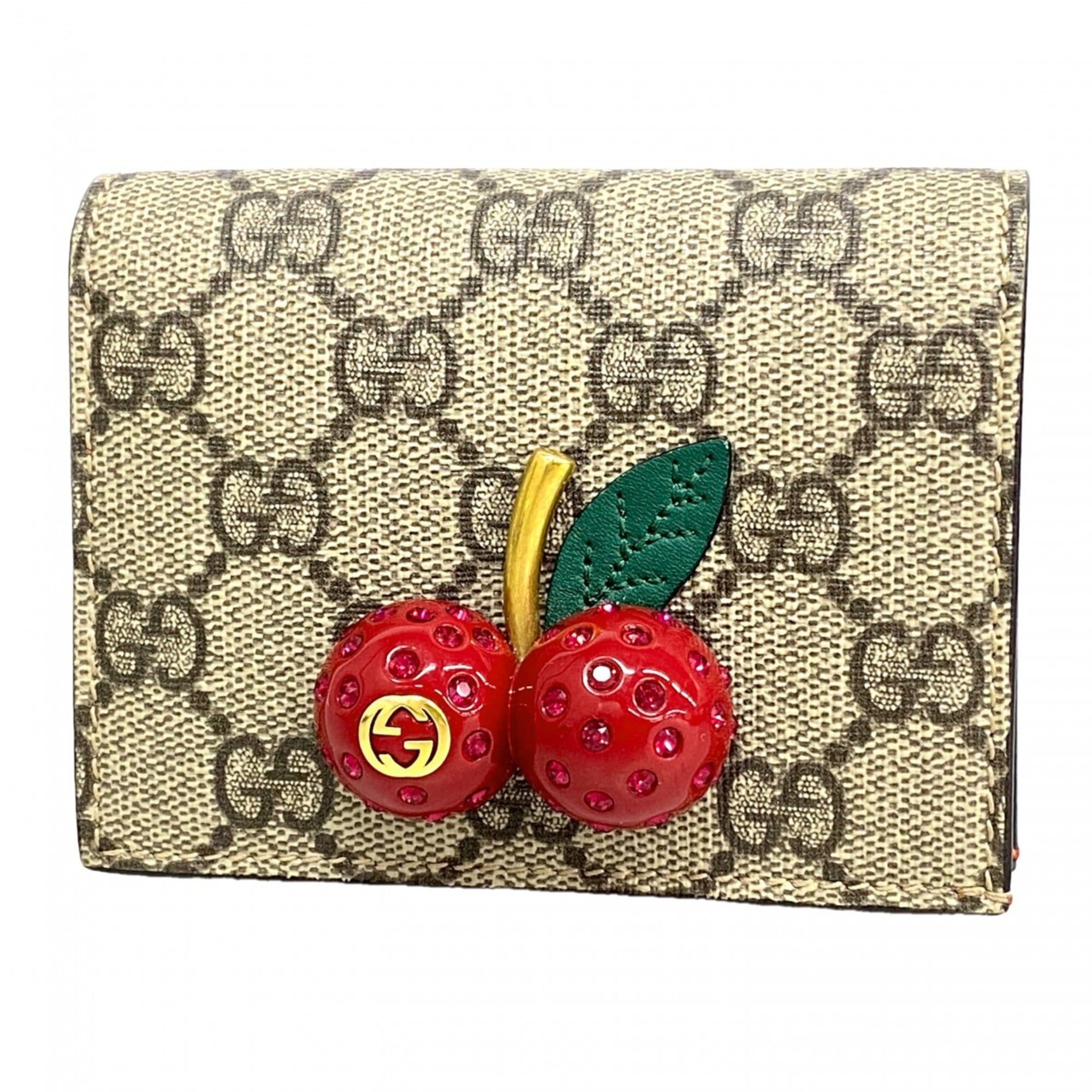 Gucci Brown Red Color Pvc Wallet (Bi-Fold) (Pre-Owned)