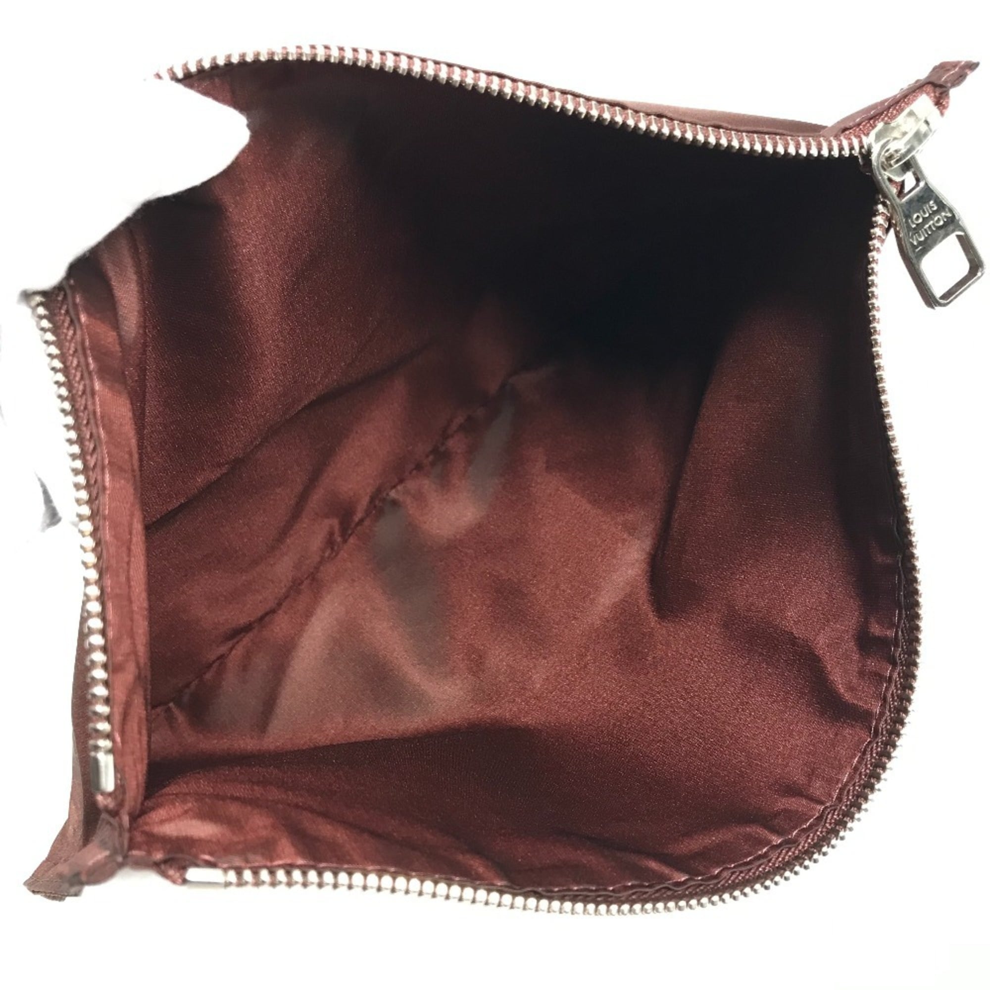 Louis Vuitton Brown Leather Nylon Shoulder Bag Tote Bag