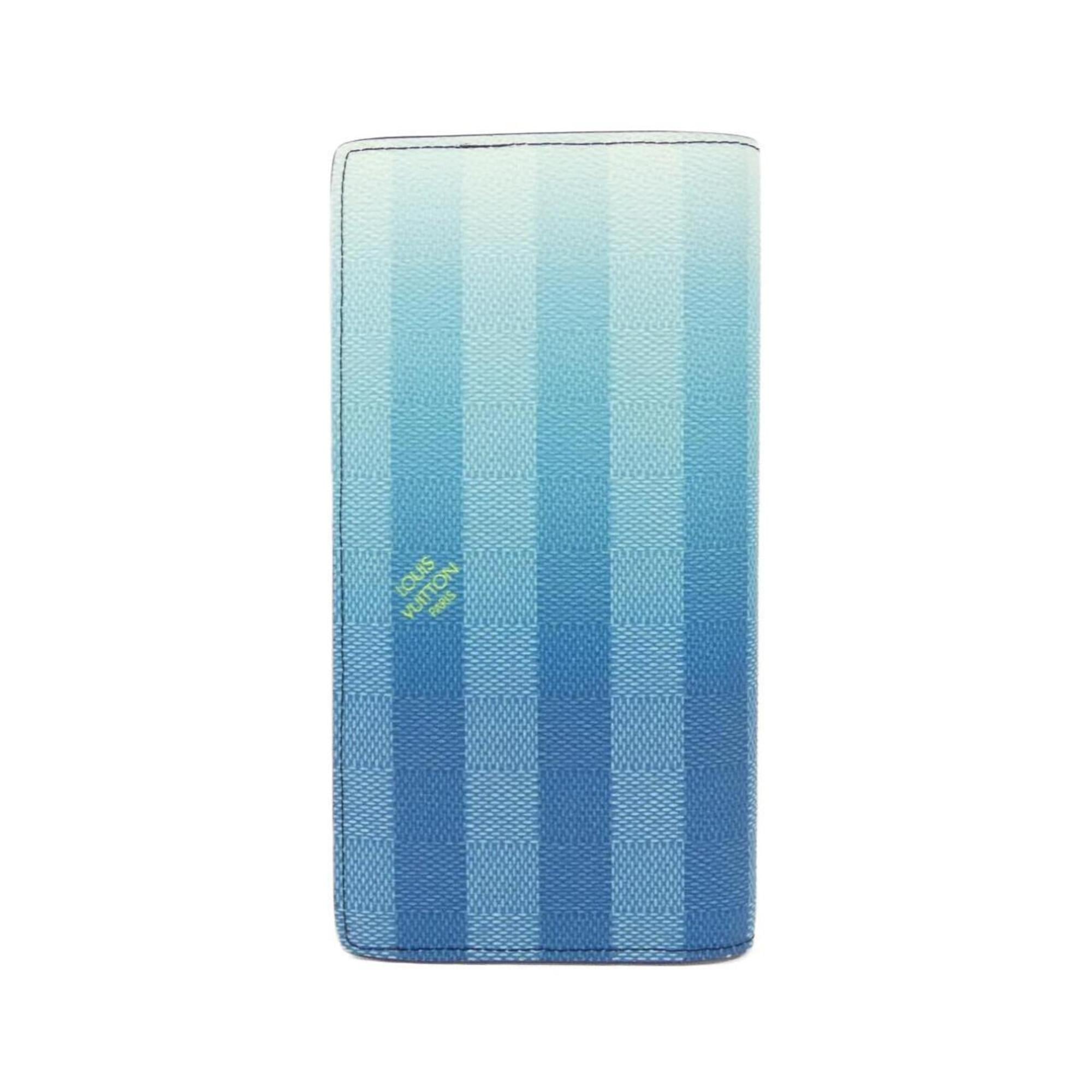 Louis Vuitton Blue Coated Canvas Long Wallet