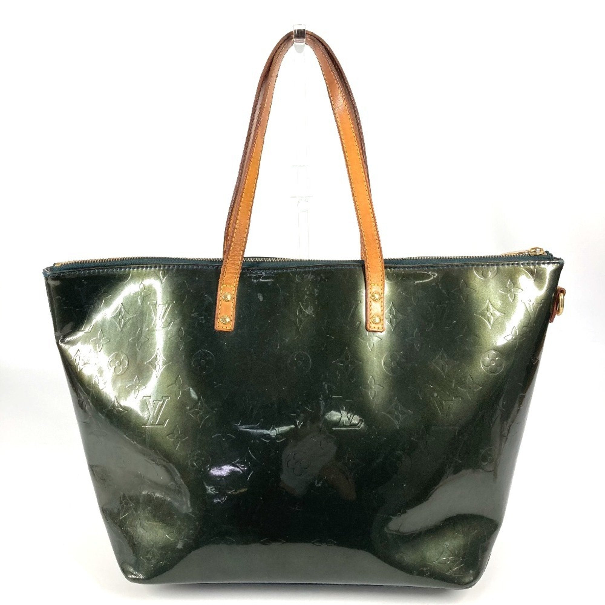 Louis Vuitton Blue Nuit Green Monogram Vernis Canvas Shoulder Bag Tote Bag