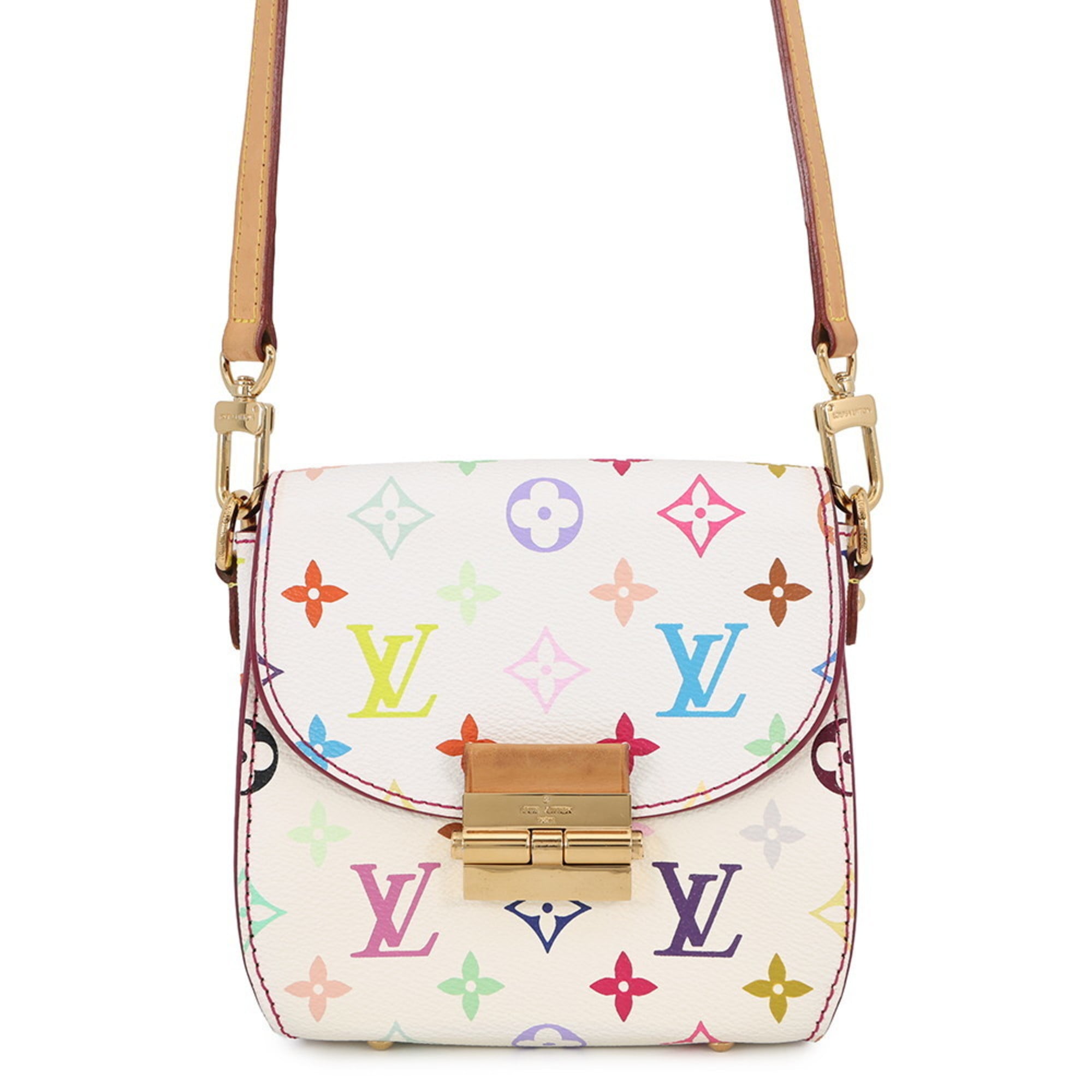 Louis Vuitton Blanc Multi-Color White Monogram Multicolore Handbag Shoulder Bag