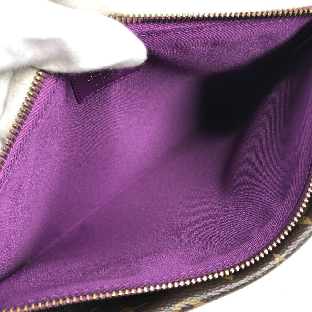 Louis Vuitton Brown Purple Monogram Pochette Shoulder Bag