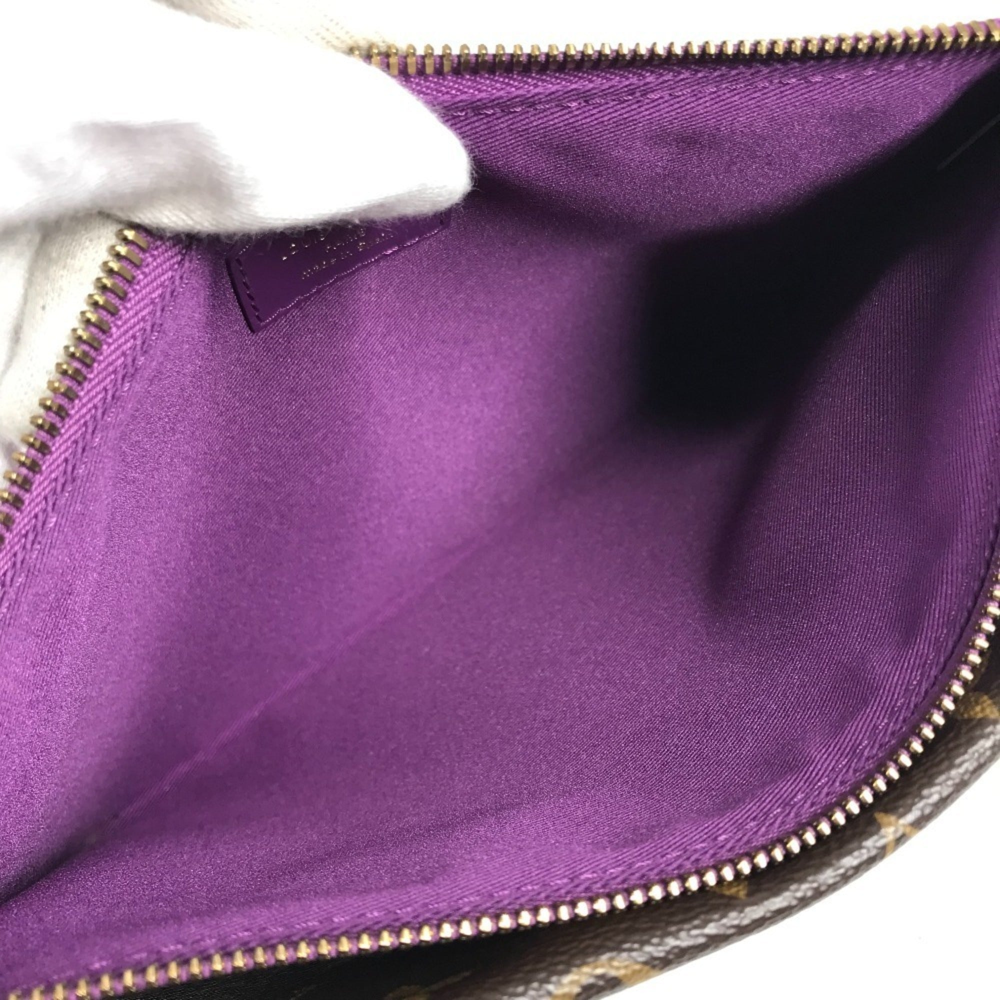 Louis Vuitton Brown Purple Monogram Pochette Shoulder Bag