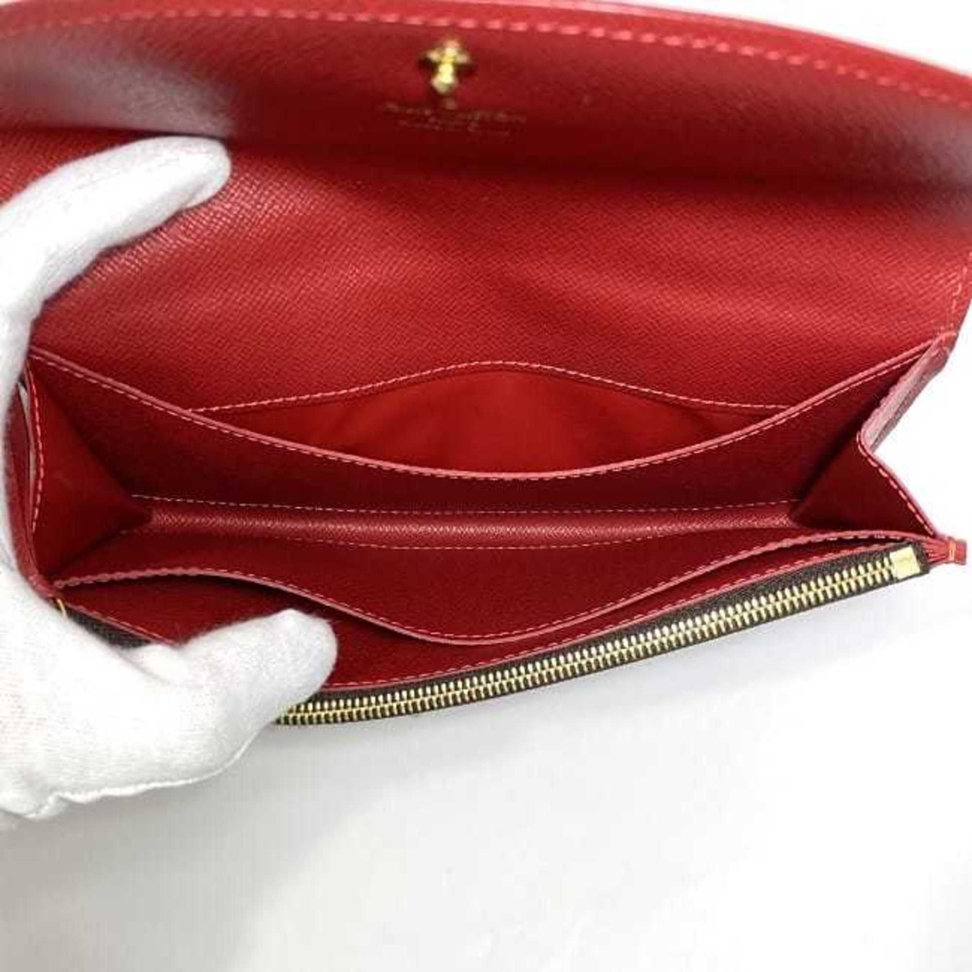 Louis Vuitton Brown Cerise Damier Canvas Red Color Damier Canvas Long Wallet
