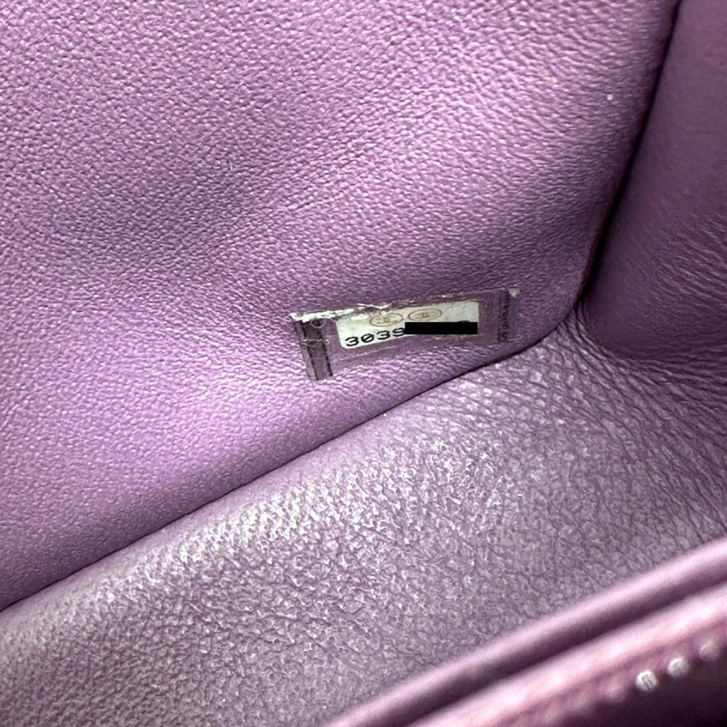 Chanel Purple Leather Shoulder Bag