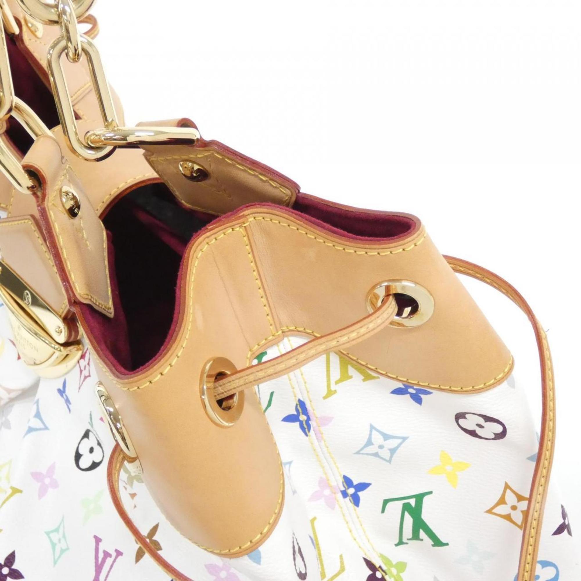 Louis Vuitton Multi-Color White Coated Canvas Shoulder Bag