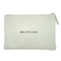 Balenciaga White Leather Clutch