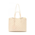 Louis Vuitton Beige Pink Rose Yellow Leather Handbag