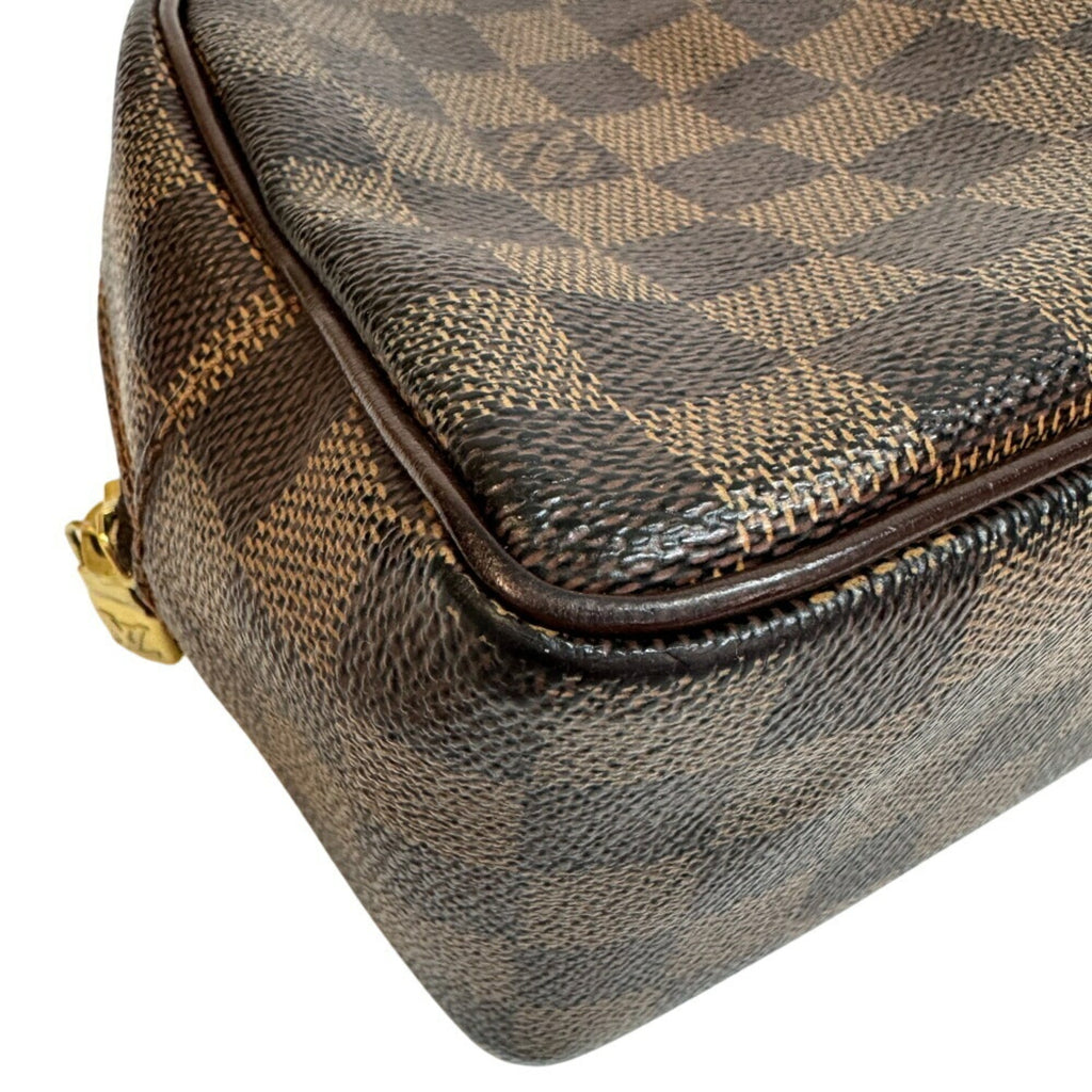 Louis Vuitton Damier Brown Leather Clutch Bag