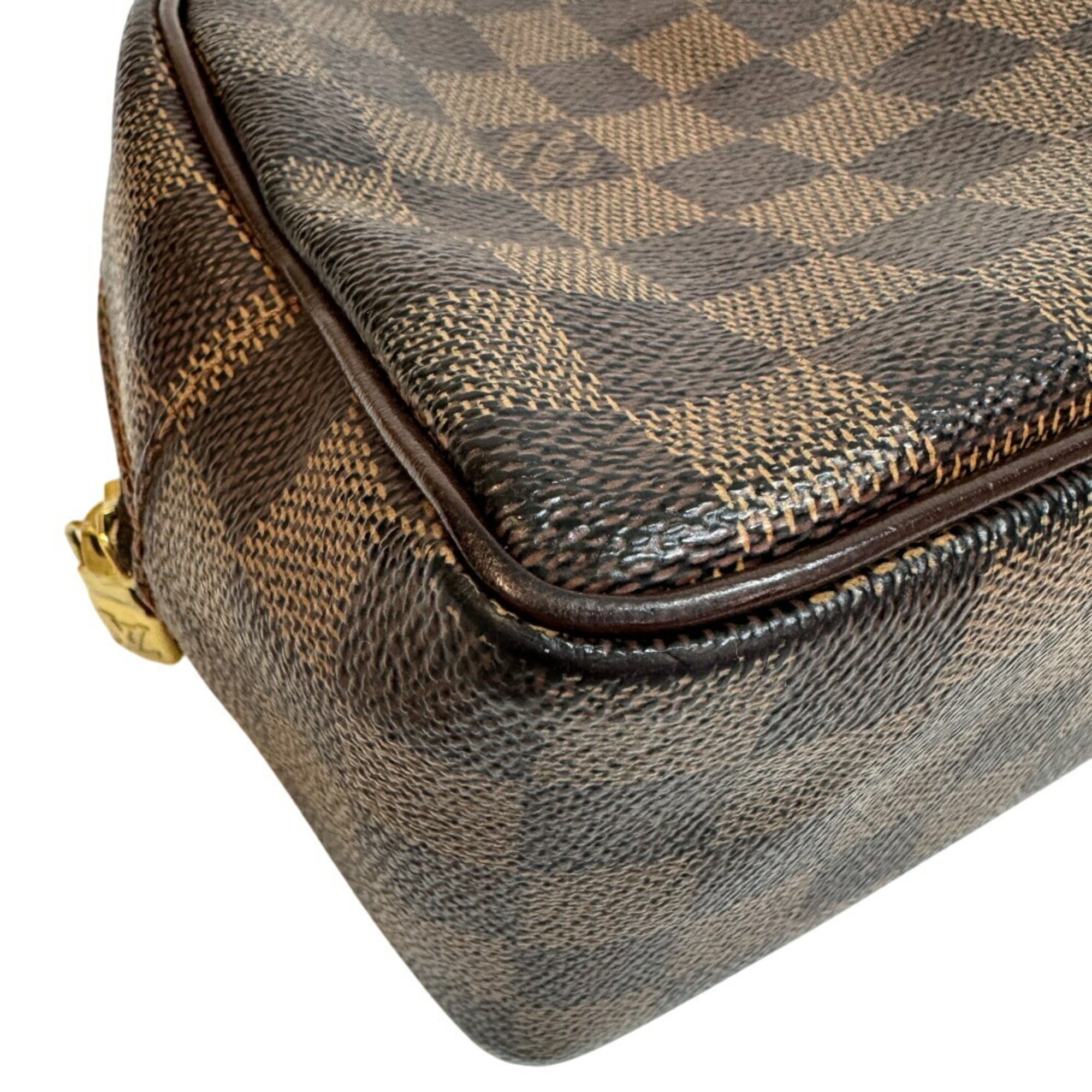 Louis Vuitton Damier Brown Leather Clutch Bag