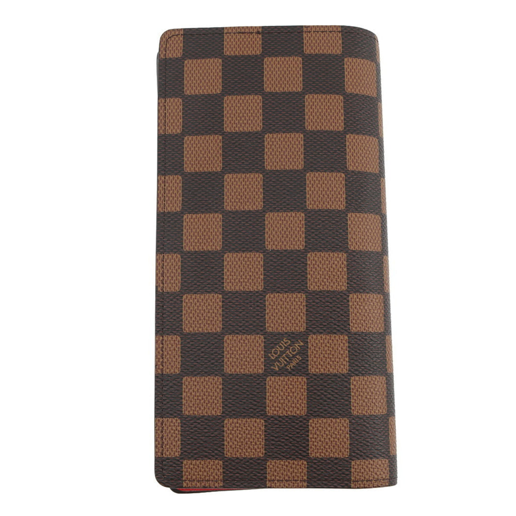 Louis Vuitton Damier Brown Damier Canvas Red Color Damier Canvas Long Wallet