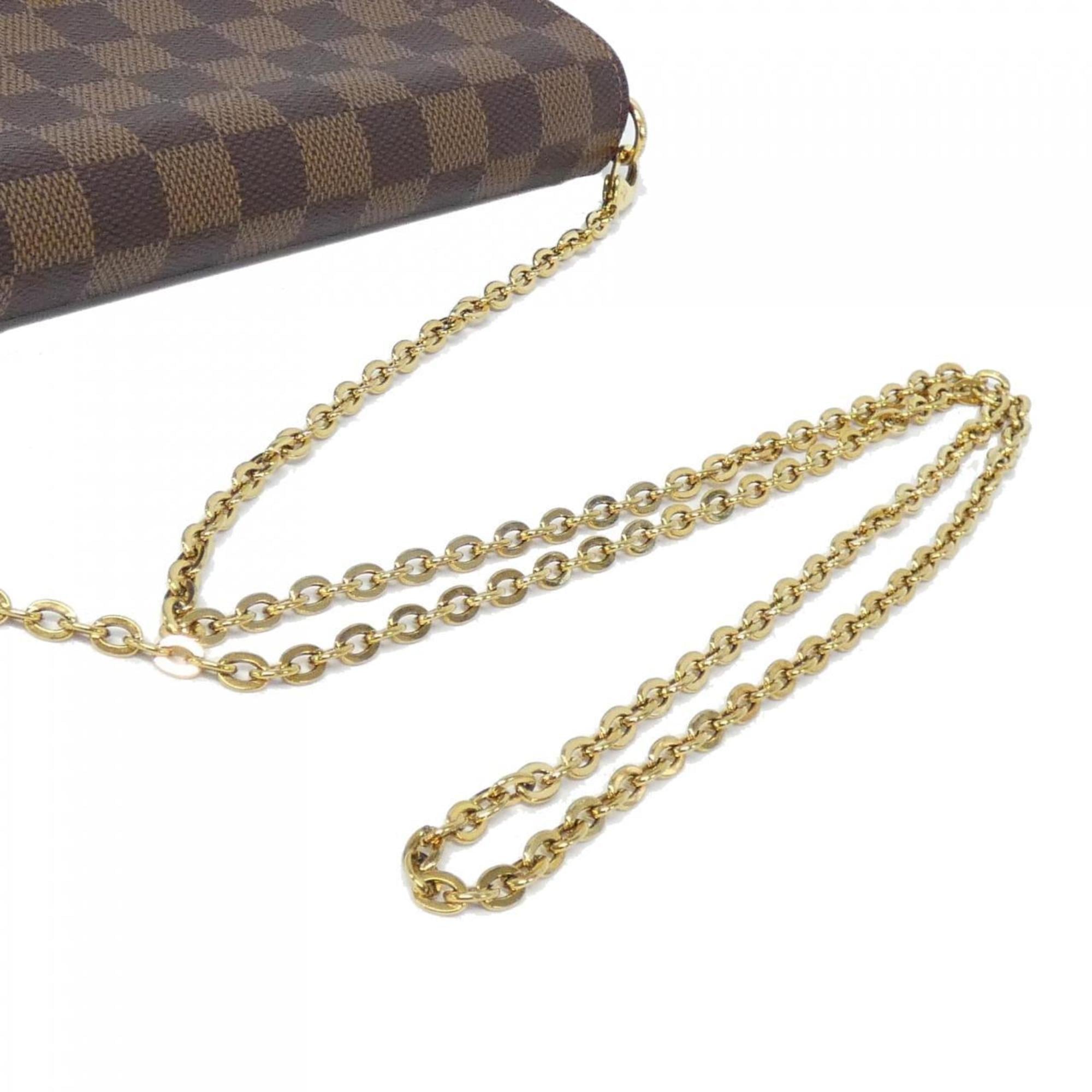 Louis Vuitton Brown Coated Canvas Pochette Shoulder Bag