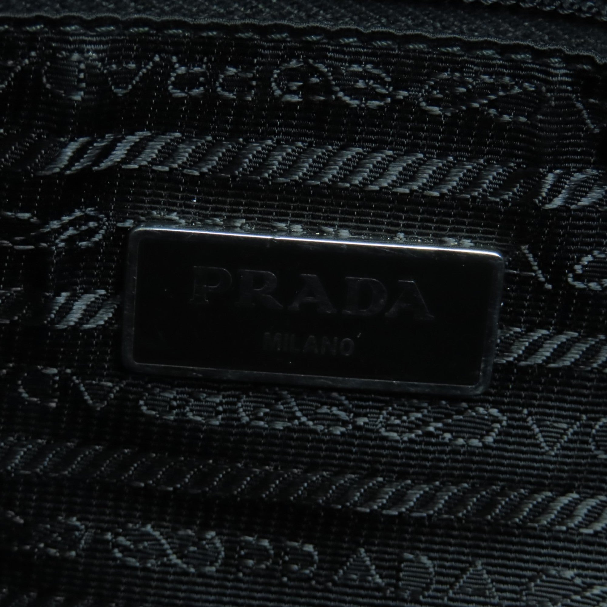 Prada Black Nylon Leather Handbag