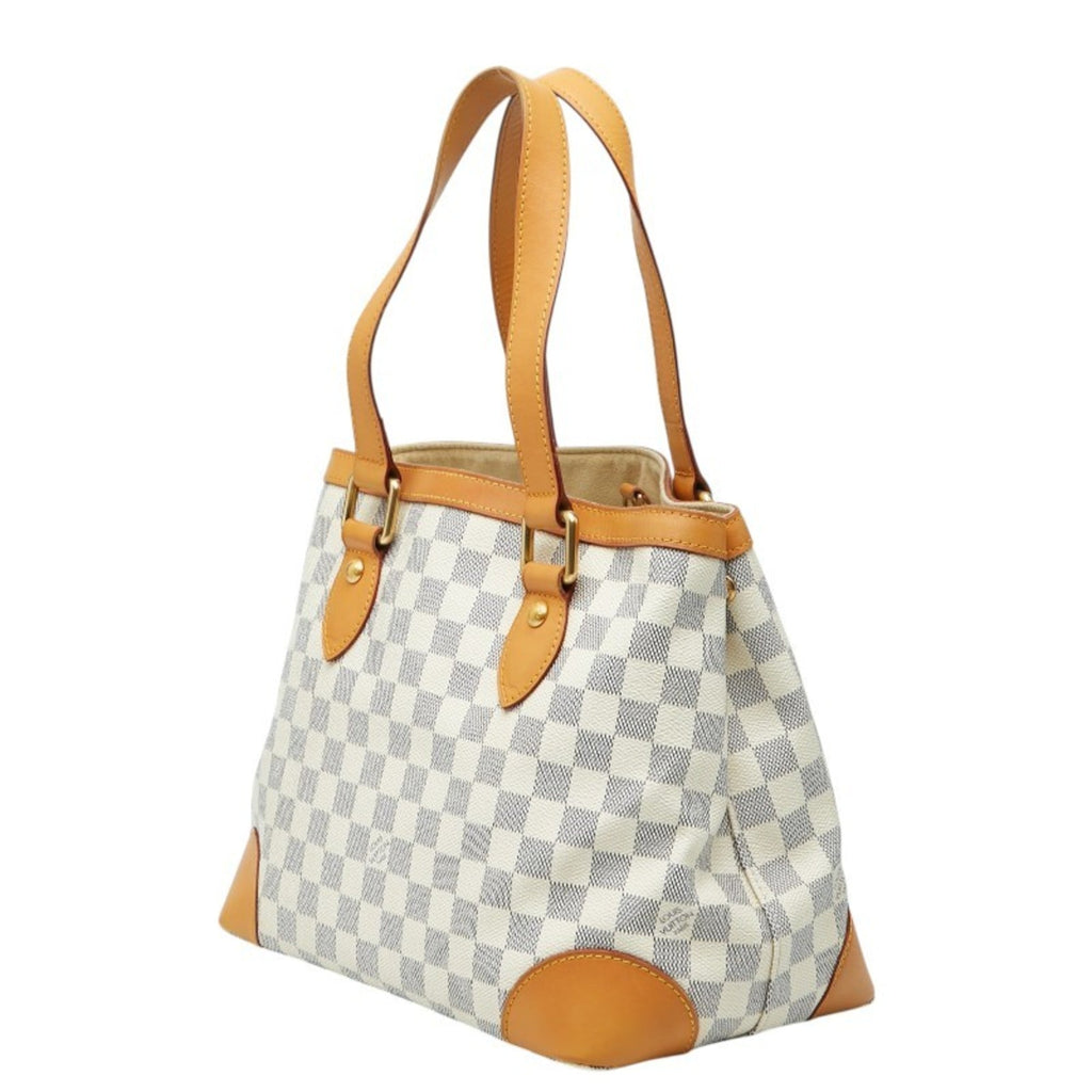 Louis Vuitton White Pvc Leather Handbag Tote Bag