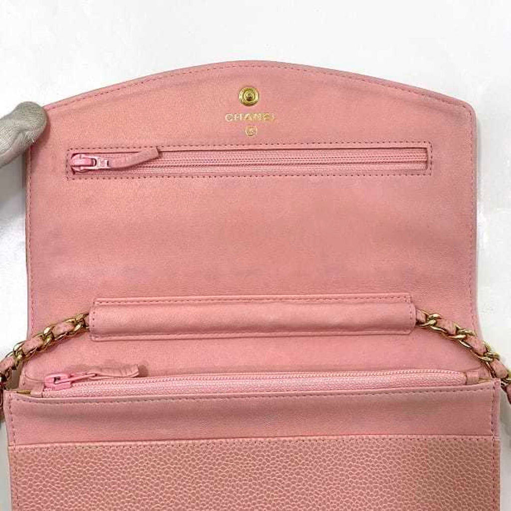Chanel Pink Caviar Leather Shoulder Bag