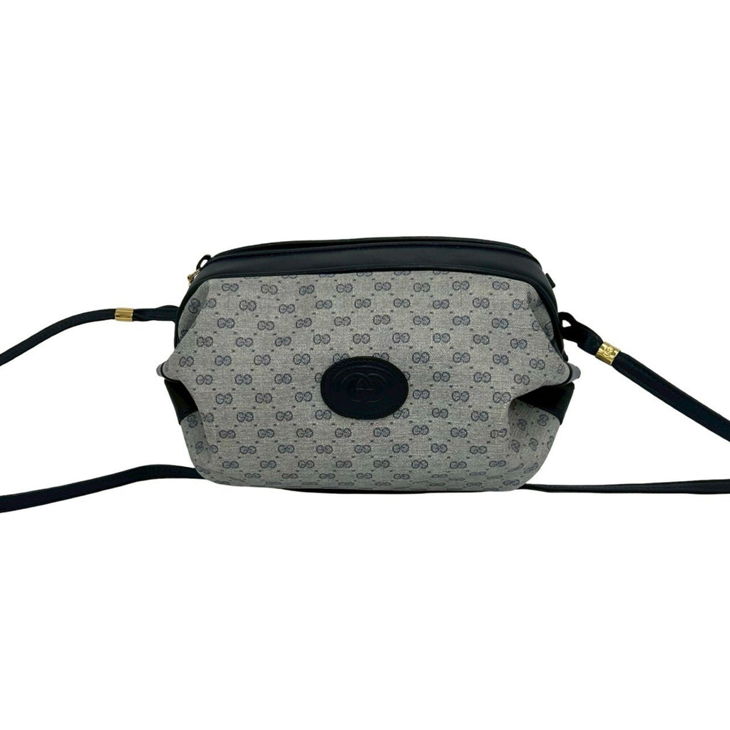 Gucci Navy Leather Pvc Pochette Shoulder Bag (Pre-Owned)