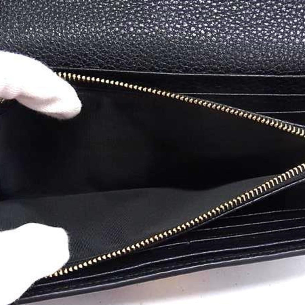 Gucci Black Leather Long Wallet (Bi-Fold) (Pre-Owned)
