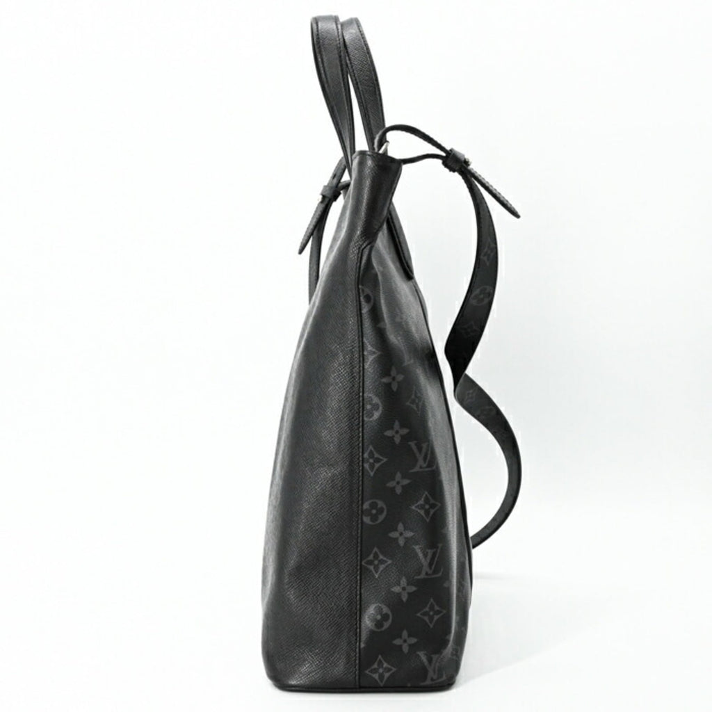 Louis Vuitton Black Noir Taigarama Monogram Shoulder Bag Tote Bag