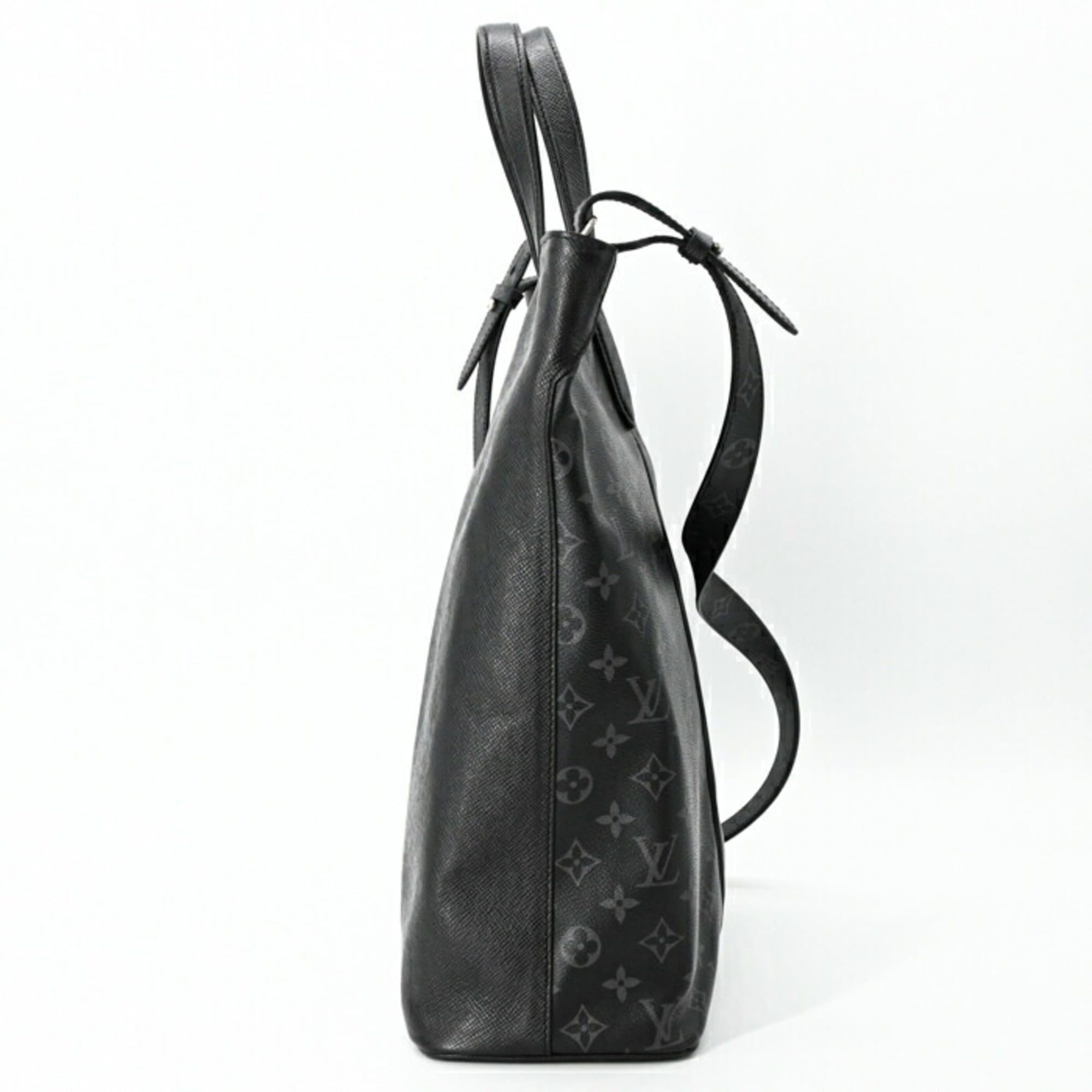 Louis Vuitton Black Noir Taigarama Monogram Shoulder Bag Tote Bag