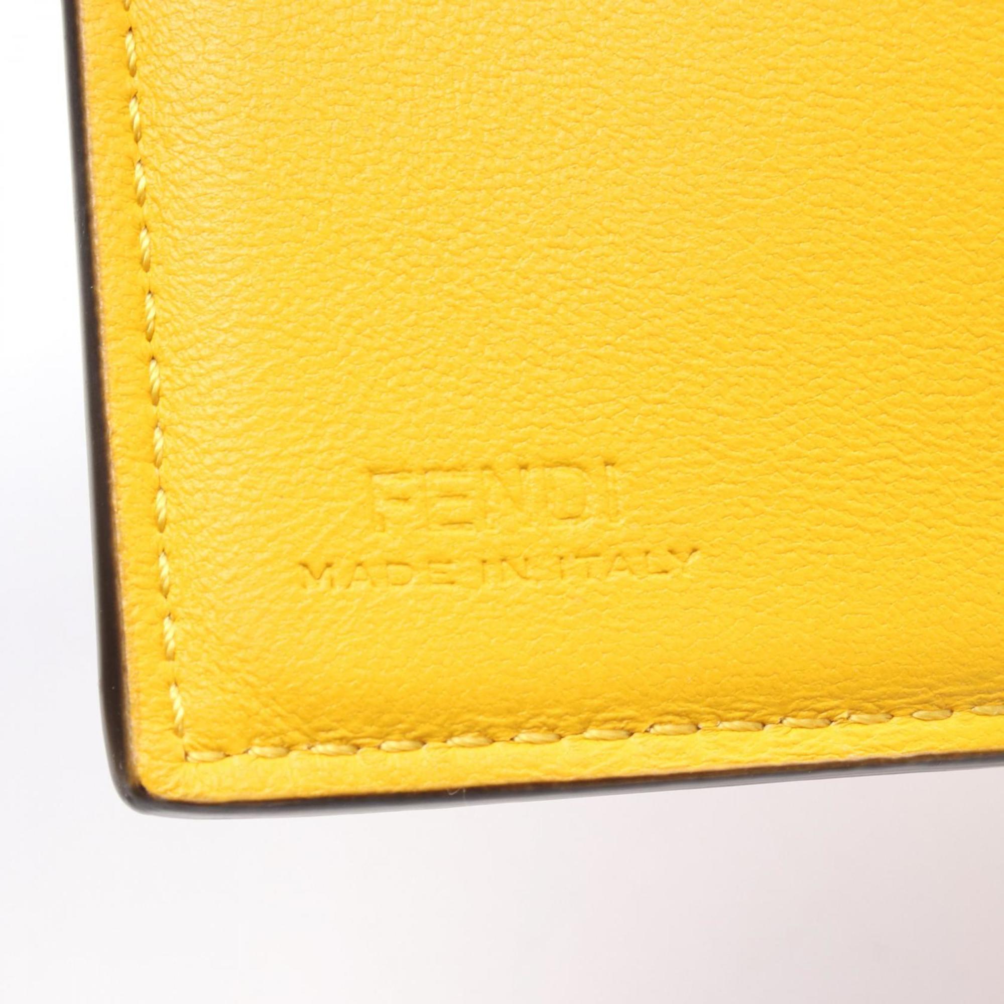 Fendi Yellow Leather Wallet (Tri-Fold)