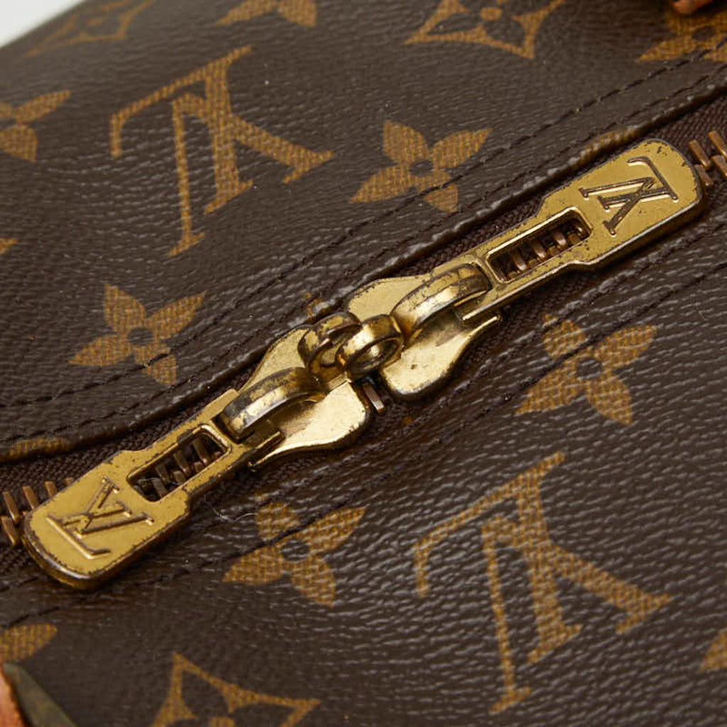 Louis Vuitton Brown Pvc Leather Boston Bag