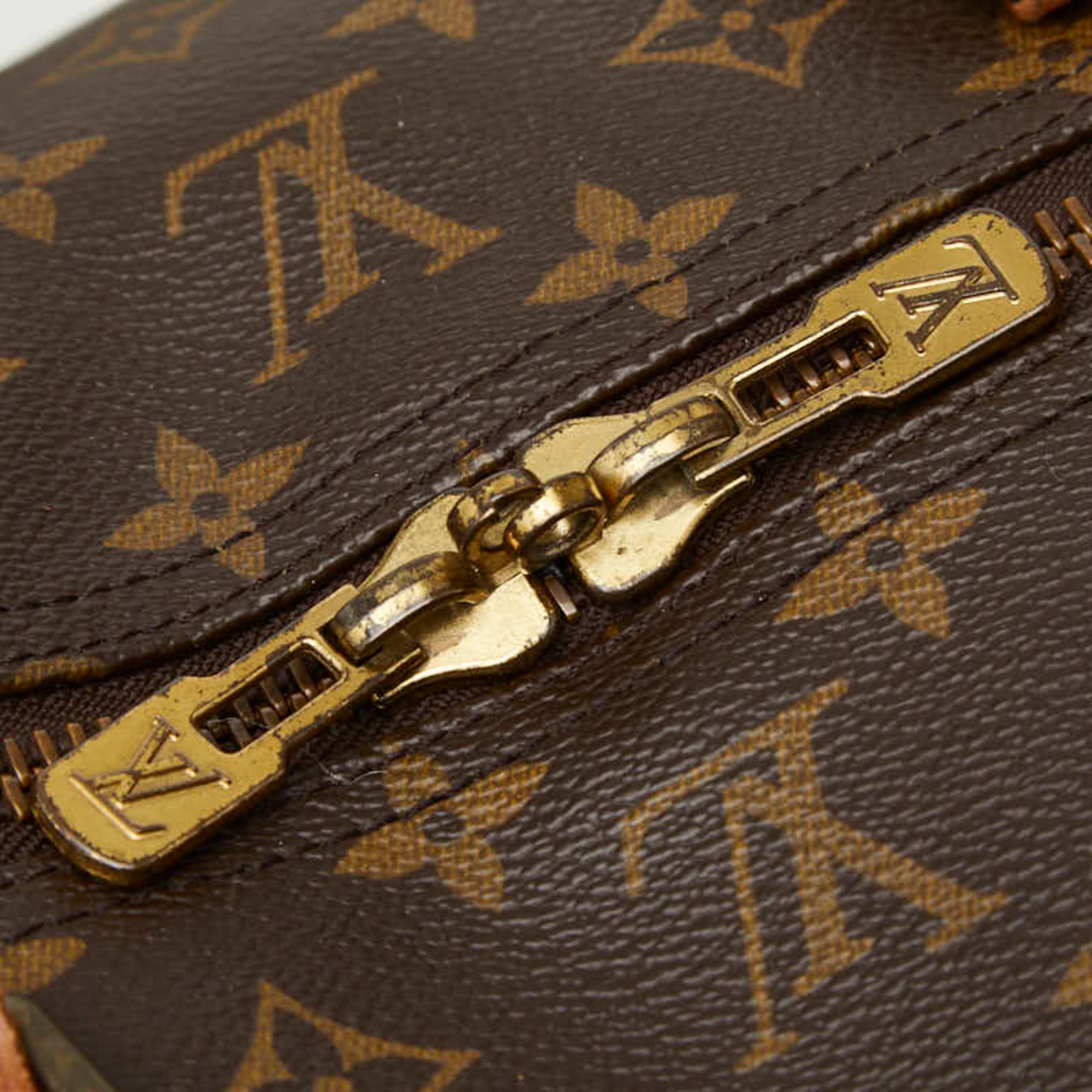 Louis Vuitton Brown Pvc Leather Boston Bag