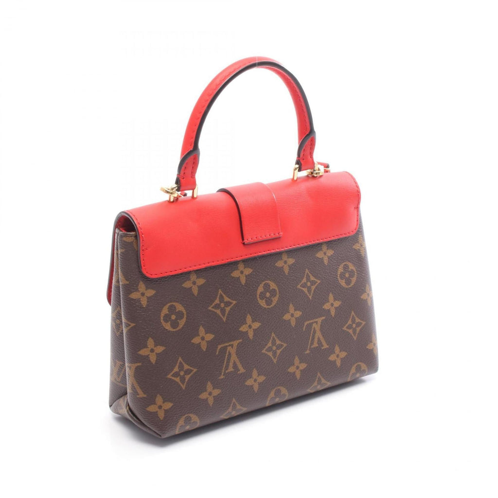 Louis Vuitton Brown Red Color Coated Canvas Pvc Monogram Leather Handbag
