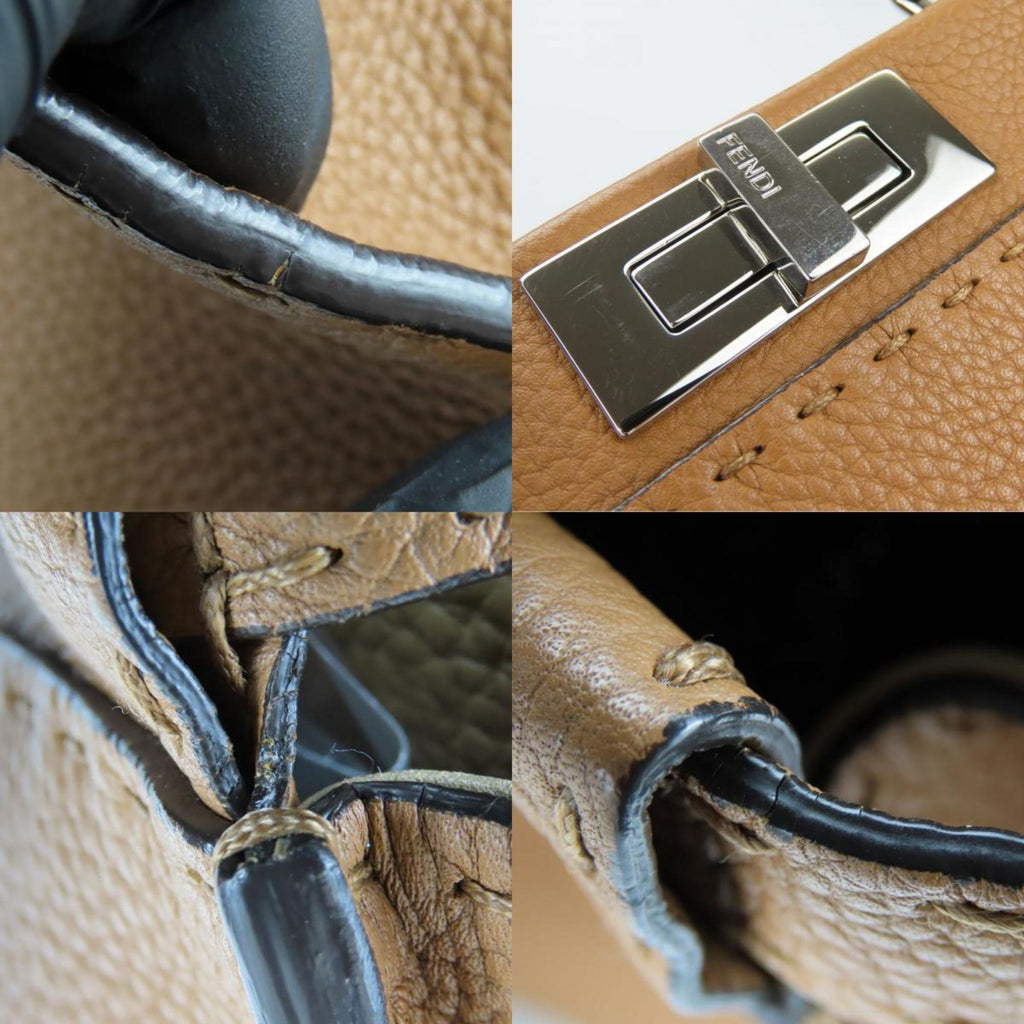 Fendi Brown Leather Handbag Shoulder Bag
