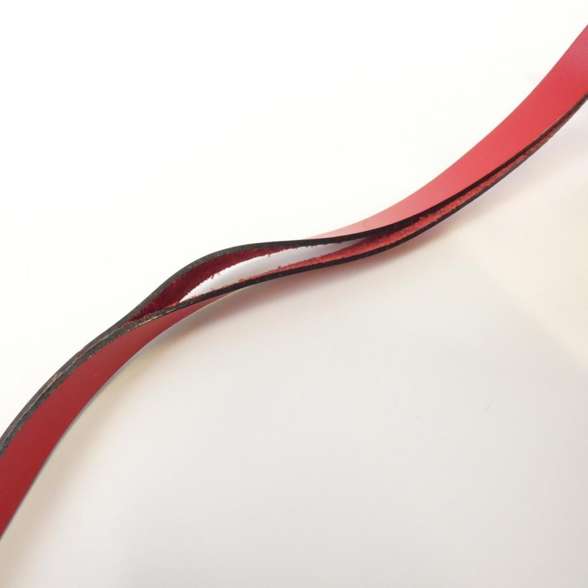 Louis Vuitton Red Color Leather Pochette Pouch