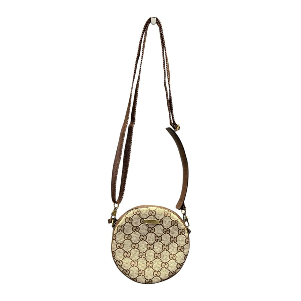 Gucci Gg Canvas Beige Brown Gg Canvas Shoulder Bag (Pre-Owned)