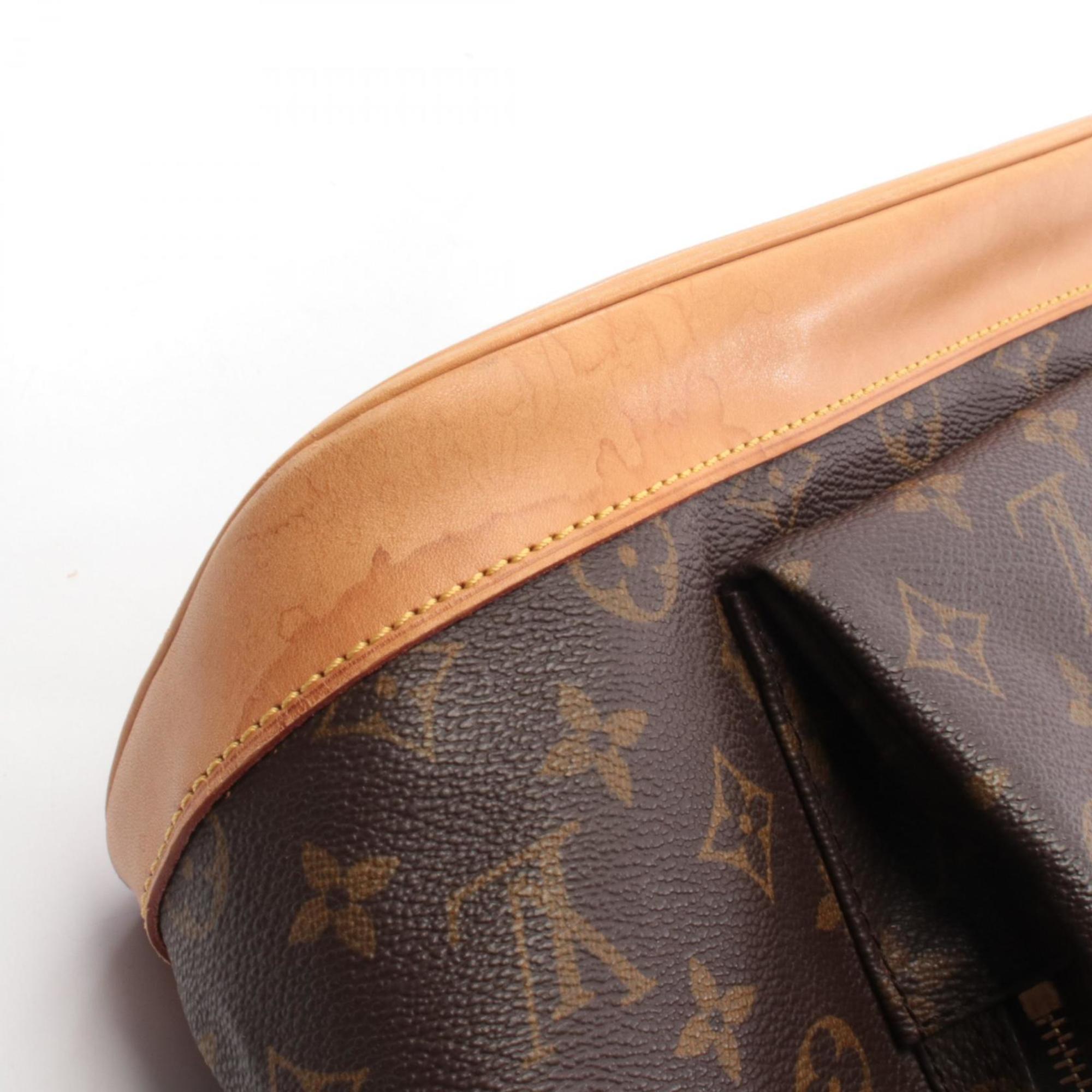 Louis Vuitton Brown Coated Canvas Leather Backpack Handbag