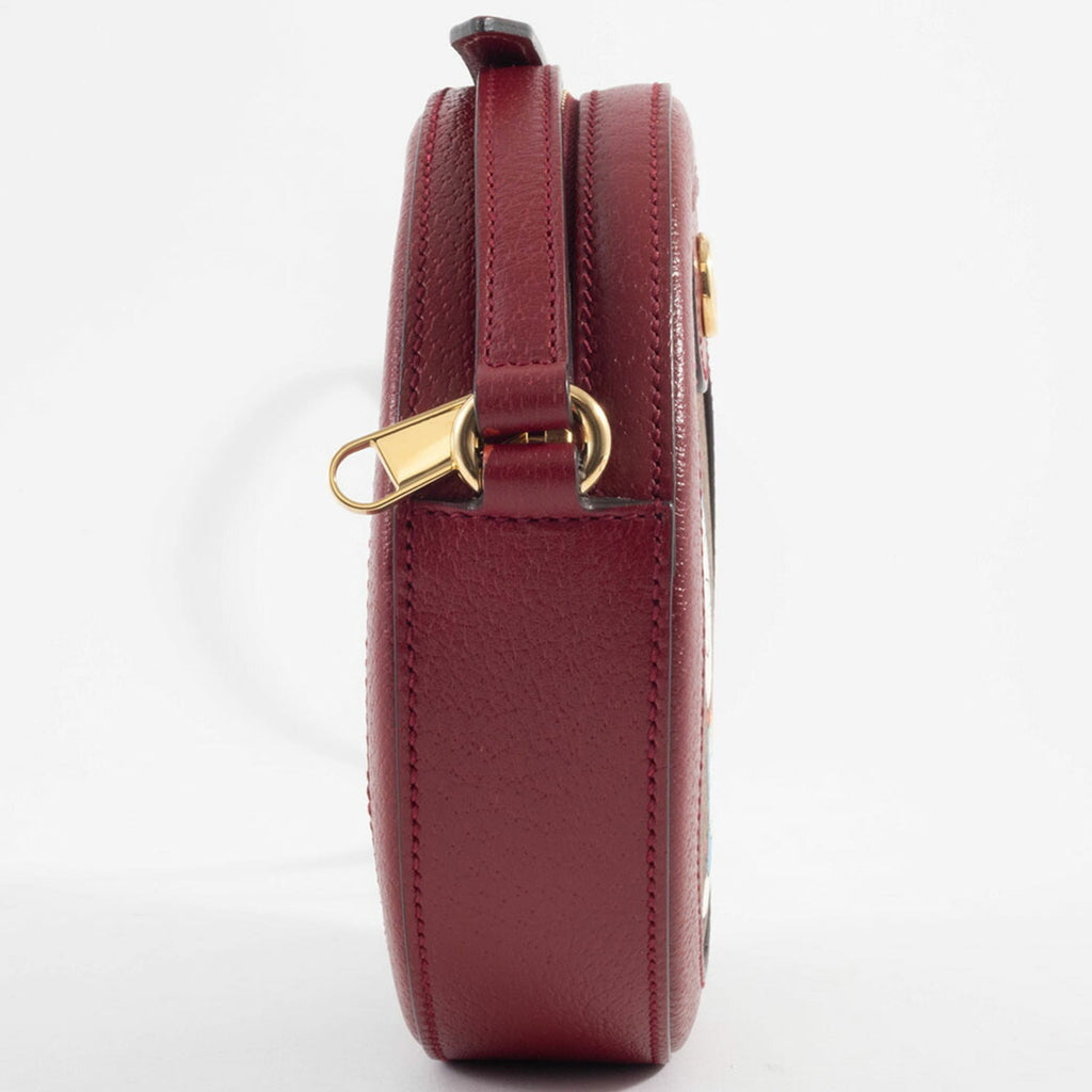 Gucci Beige Red Color Gg Supreme Leather Shoulder Bag (Pre-Owned)
