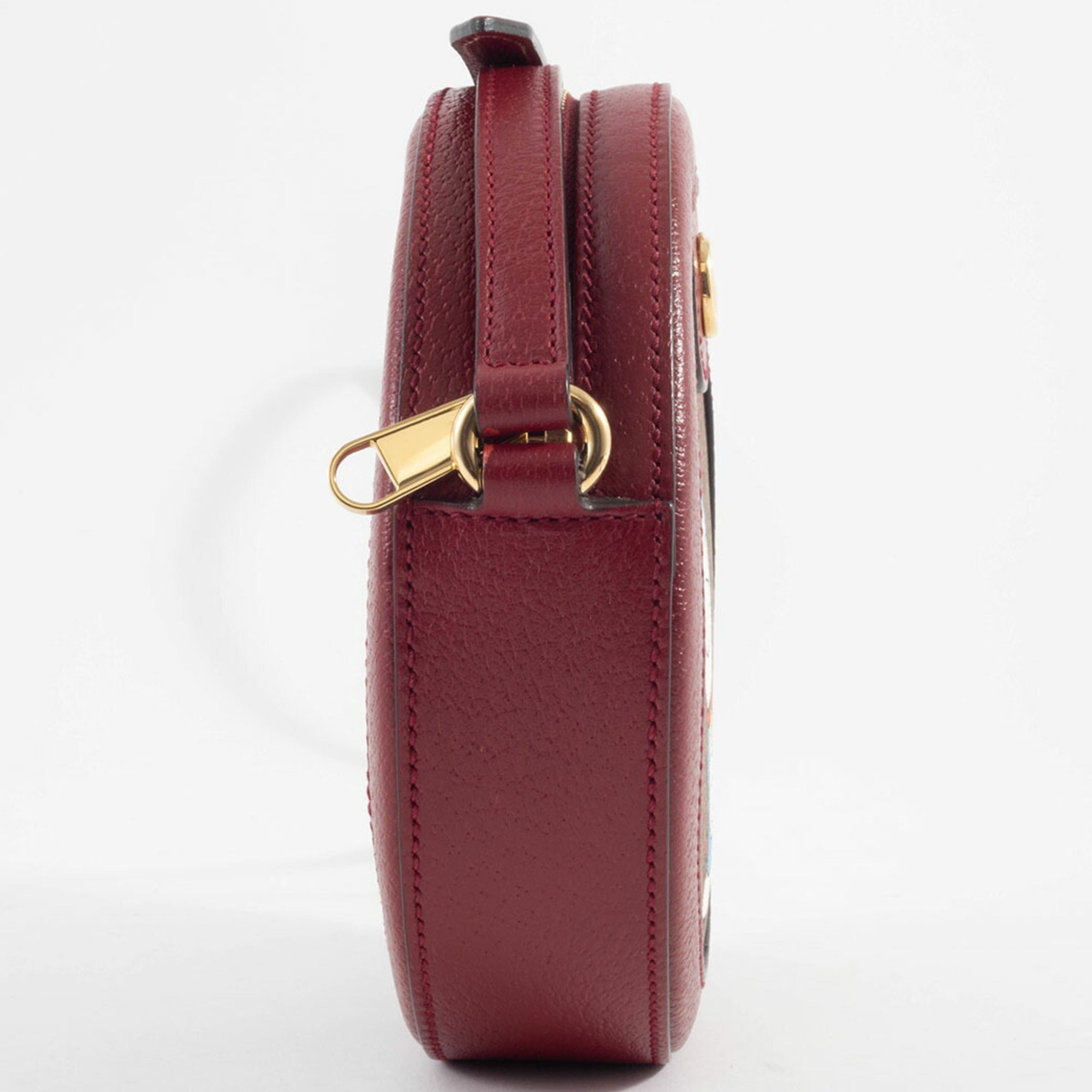 Gucci Beige Red Color Gg Supreme Leather Shoulder Bag (Pre-Owned)