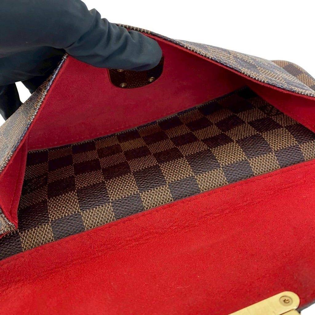 Louis Vuitton Brown Leather Pvc Shoulder Bag Tote Bag