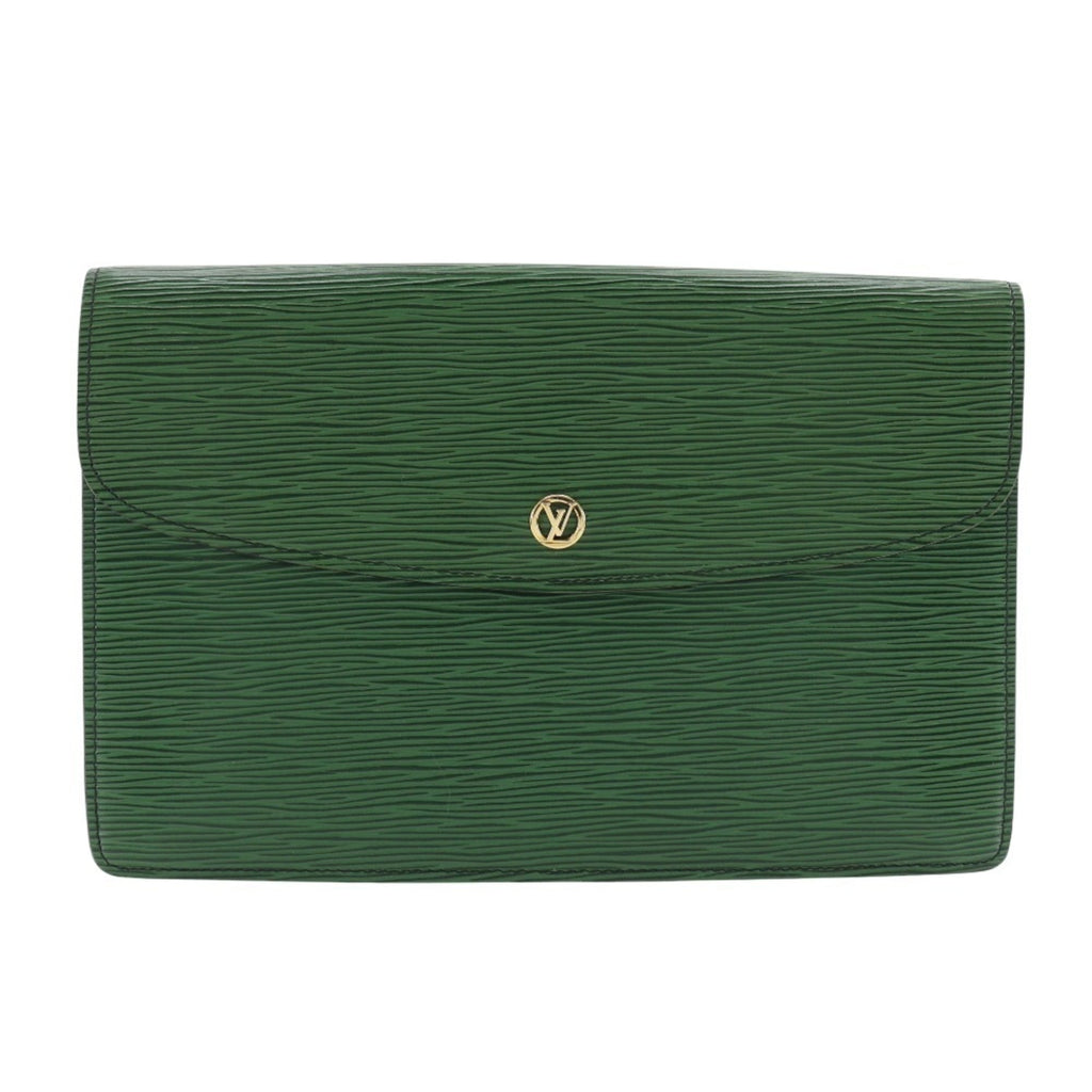 Louis Vuitton Borneo Green Green Epi Leather Clutch Bag
