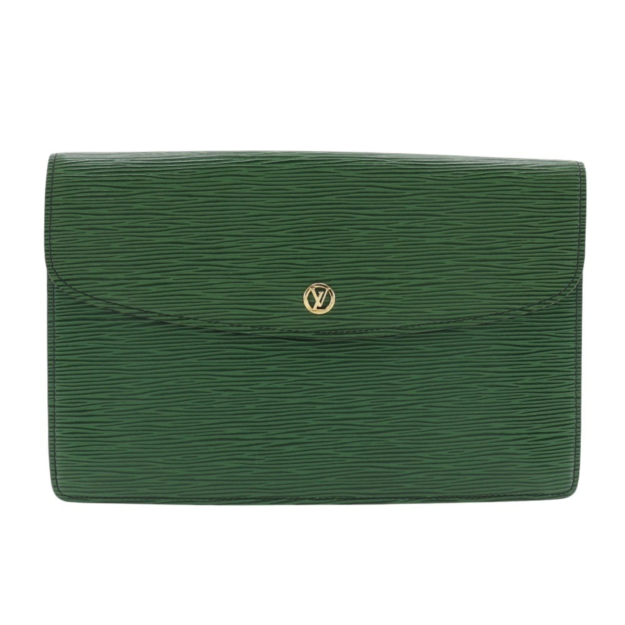 Louis Vuitton Borneo Green Green Epi Leather Clutch Bag