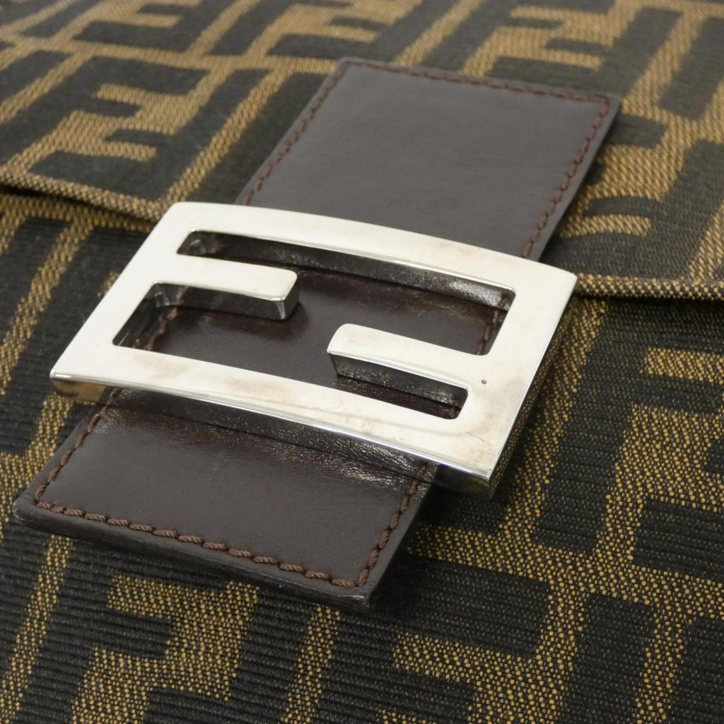 Fendi Baguette Brown Canvas Shoulder Bag