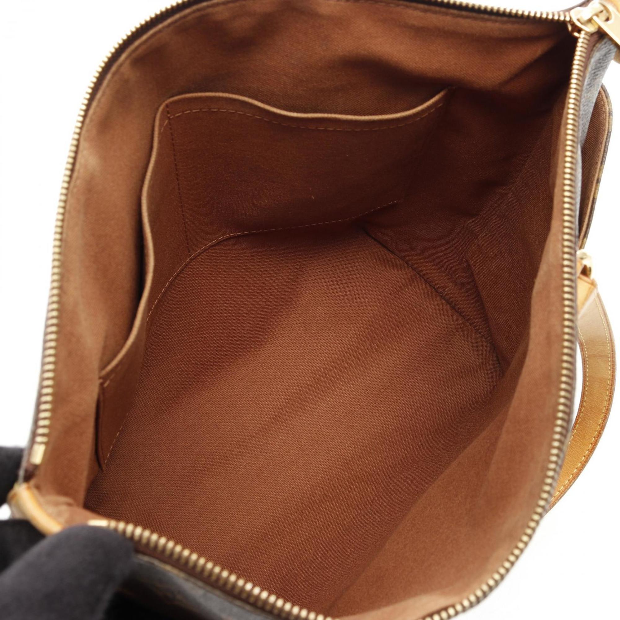 Louis Vuitton Brown Monogram Pvc Coated Canvas Leather Tote Bag
