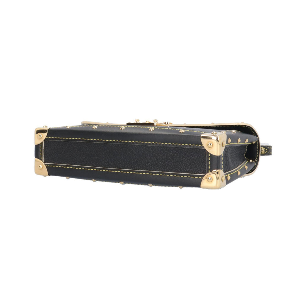 Louis Vuitton Black Leather Shoulder Bag