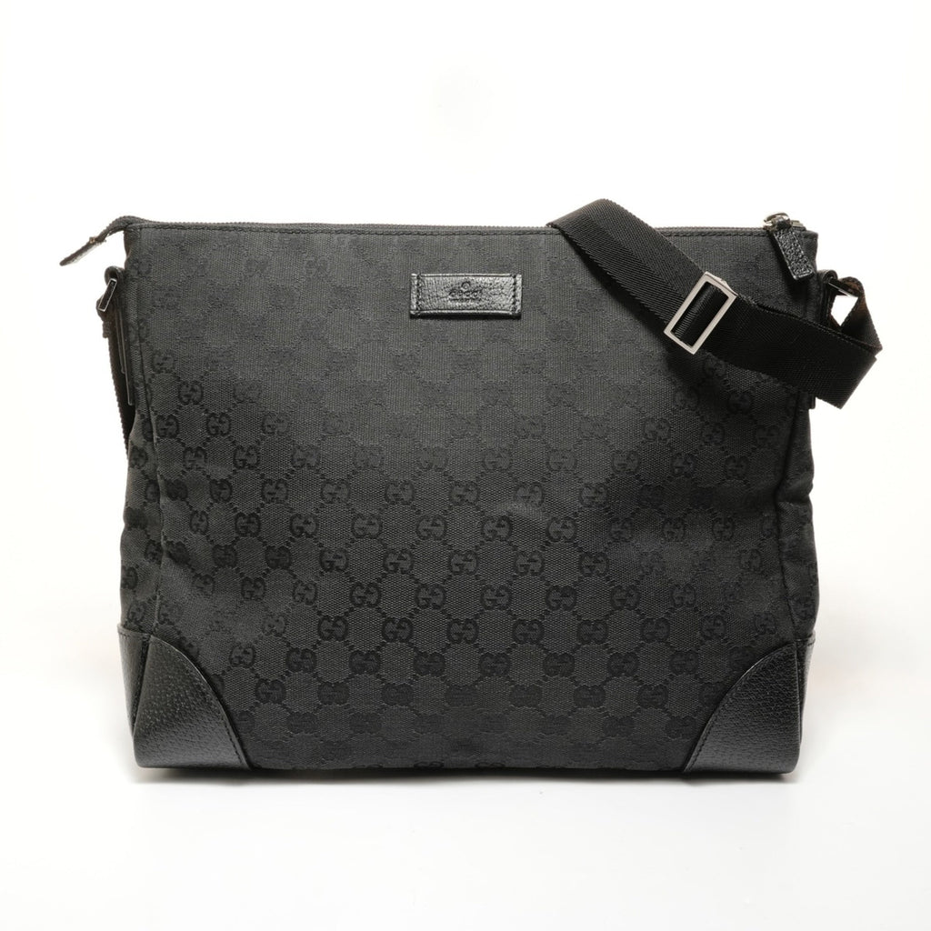 Gucci Gg Canvas Black Gg Canvas Shoulder Bag (Pre-Owned)