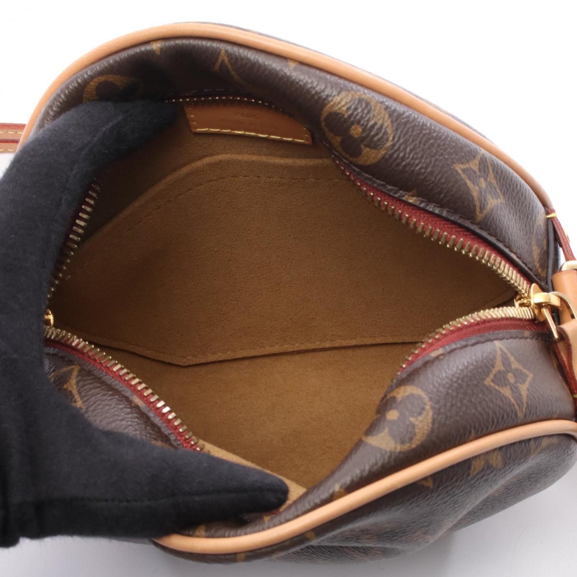 Louis Vuitton Monogram Brown Coated Canvas Leather Shoulder Bag