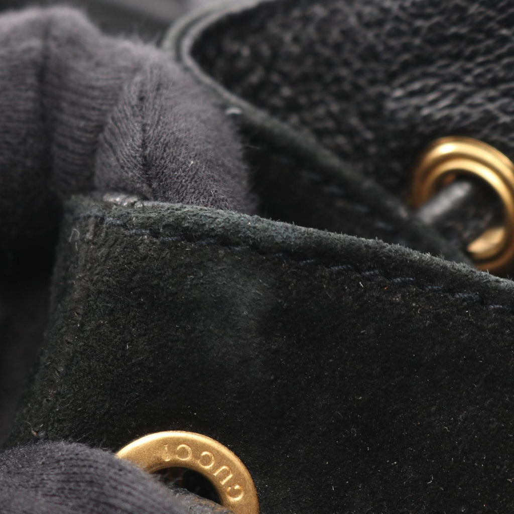 Gucci Black Suede Leather Backpack (Pre-Owned)