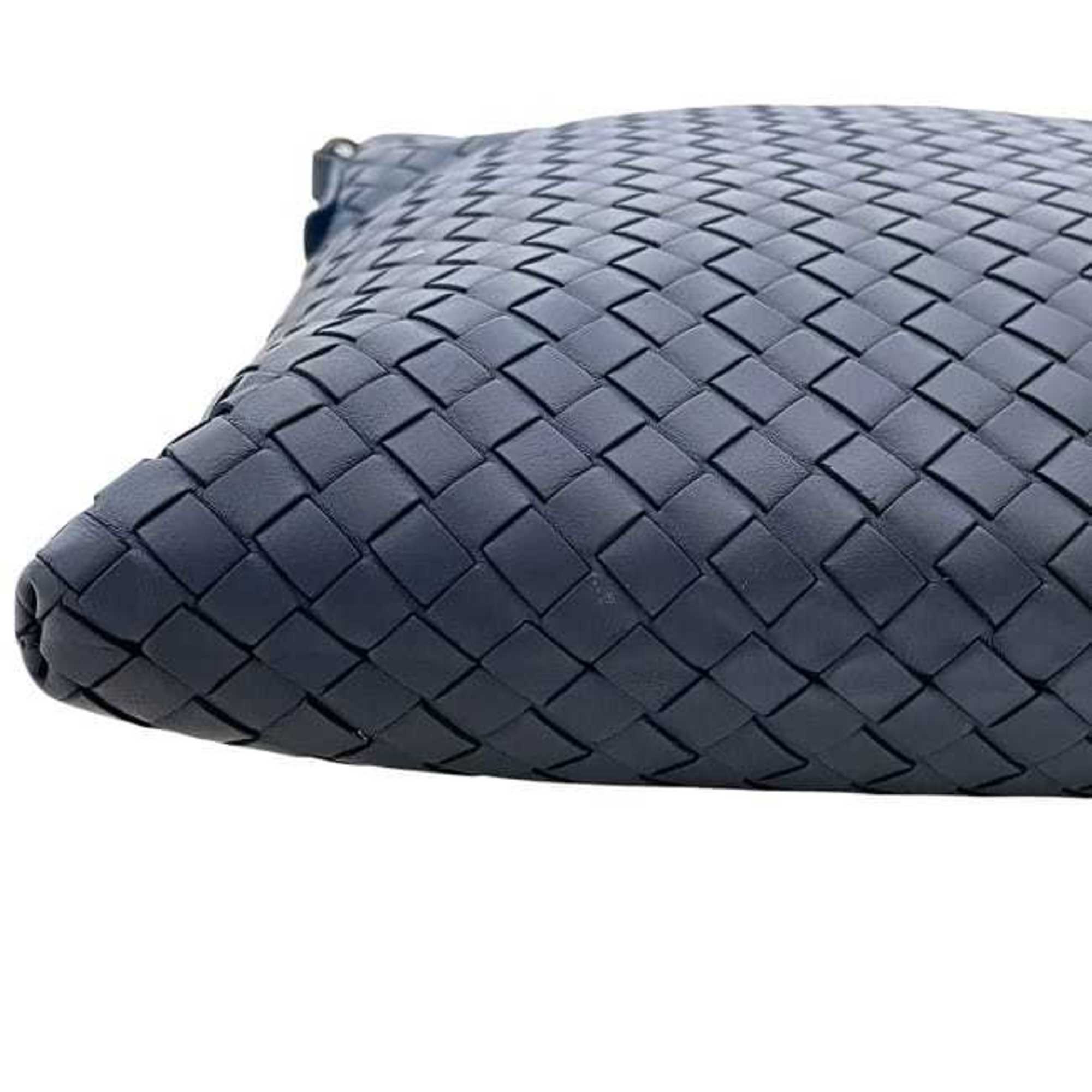 Bottega Veneta Blue Intrecciato Shoulder Bag