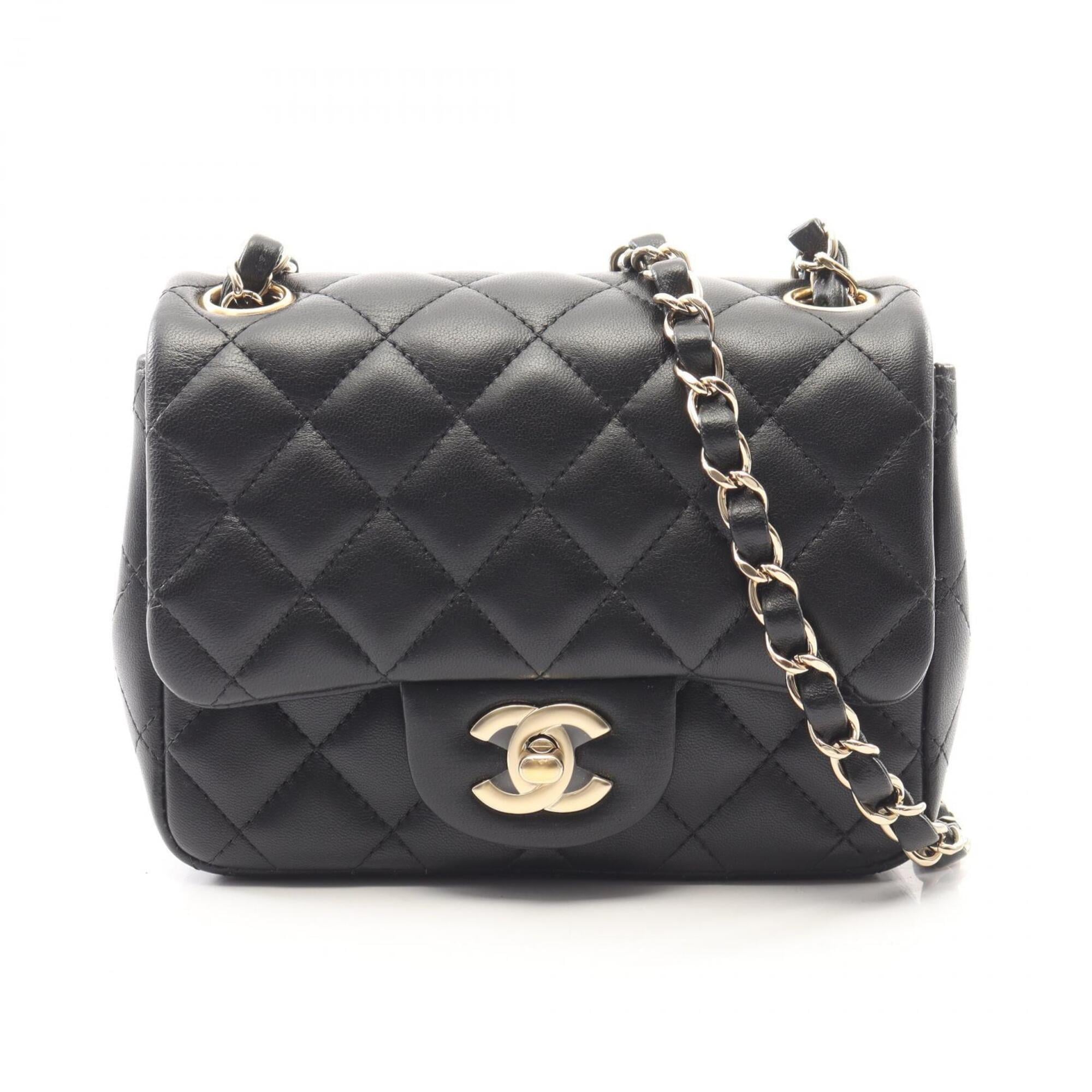 Chanel Black Leather Handbag Shoulder Bag