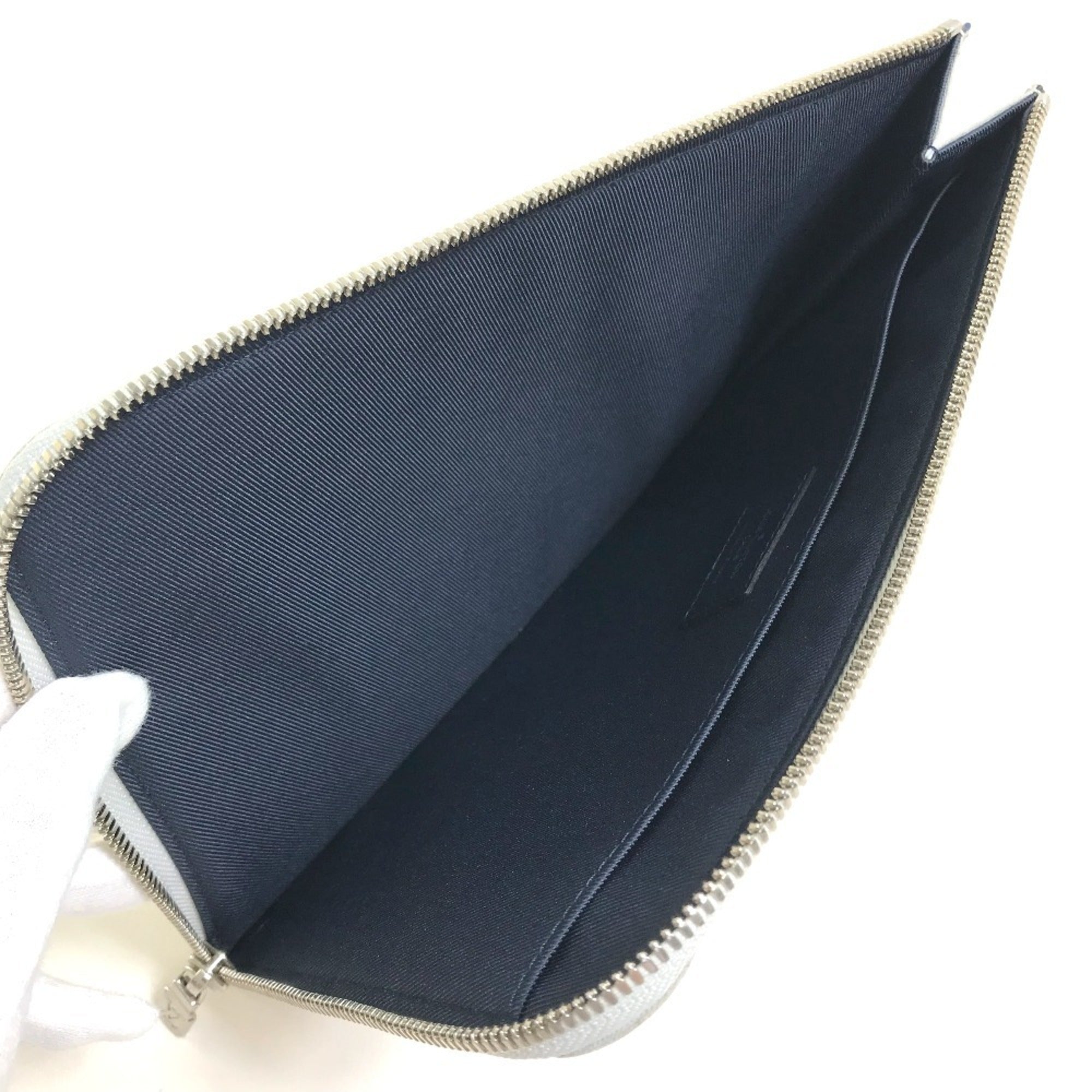 Louis Vuitton Blue Red Color White Monogram Clutch Bag Pochette
