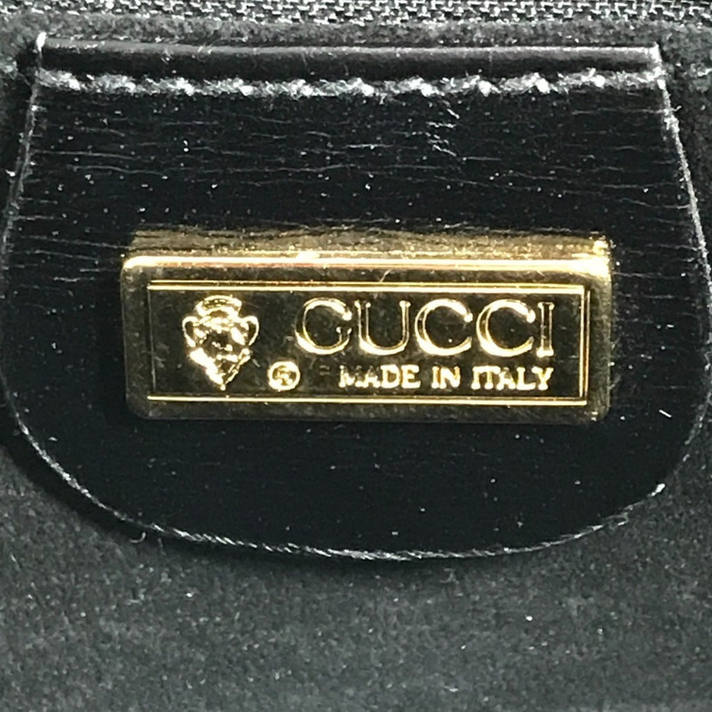 Gucci Black Leather Pochette Shoulder Bag (Pre-Owned)