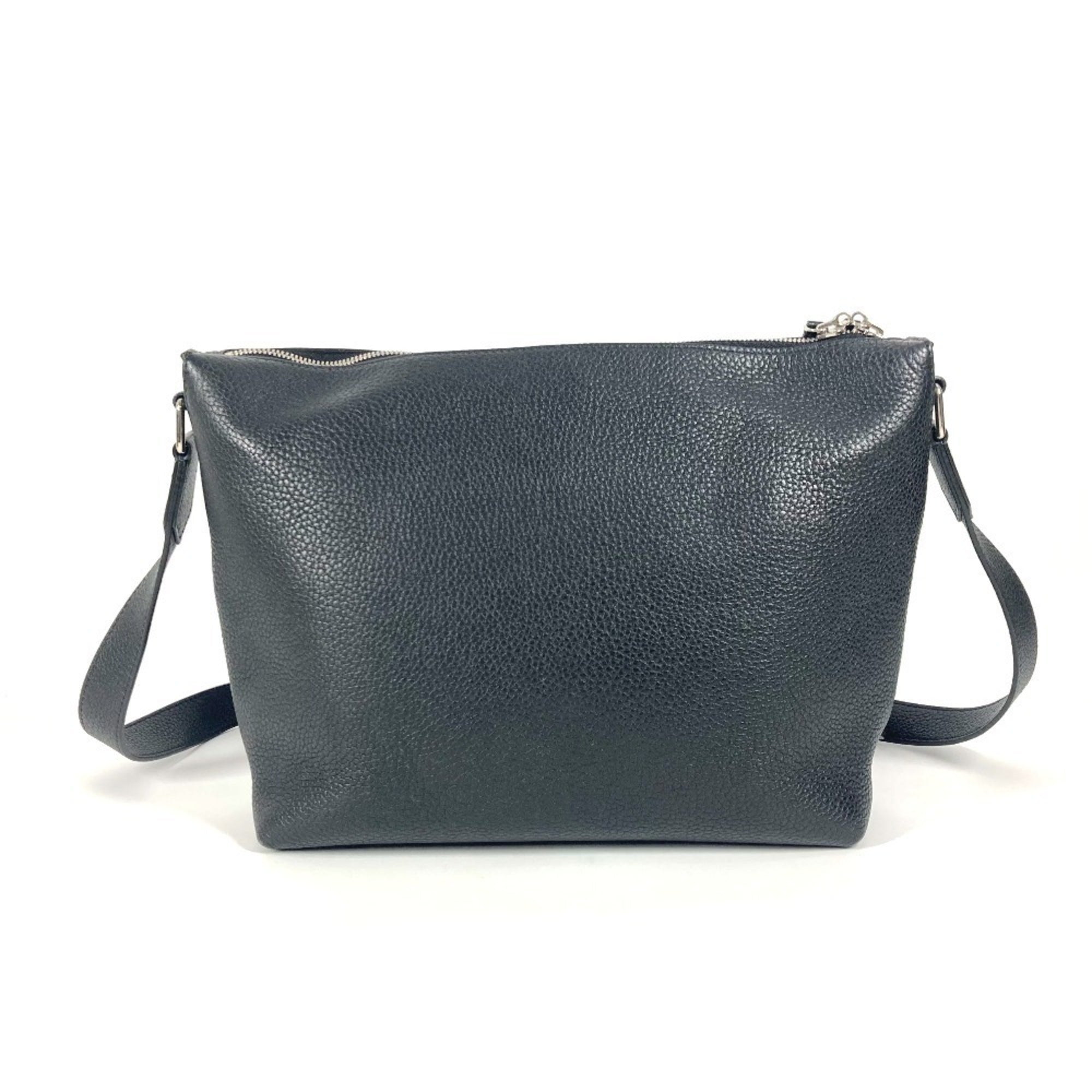Louis Vuitton Black Noir Leather Messenger Bag Shoulder Bag