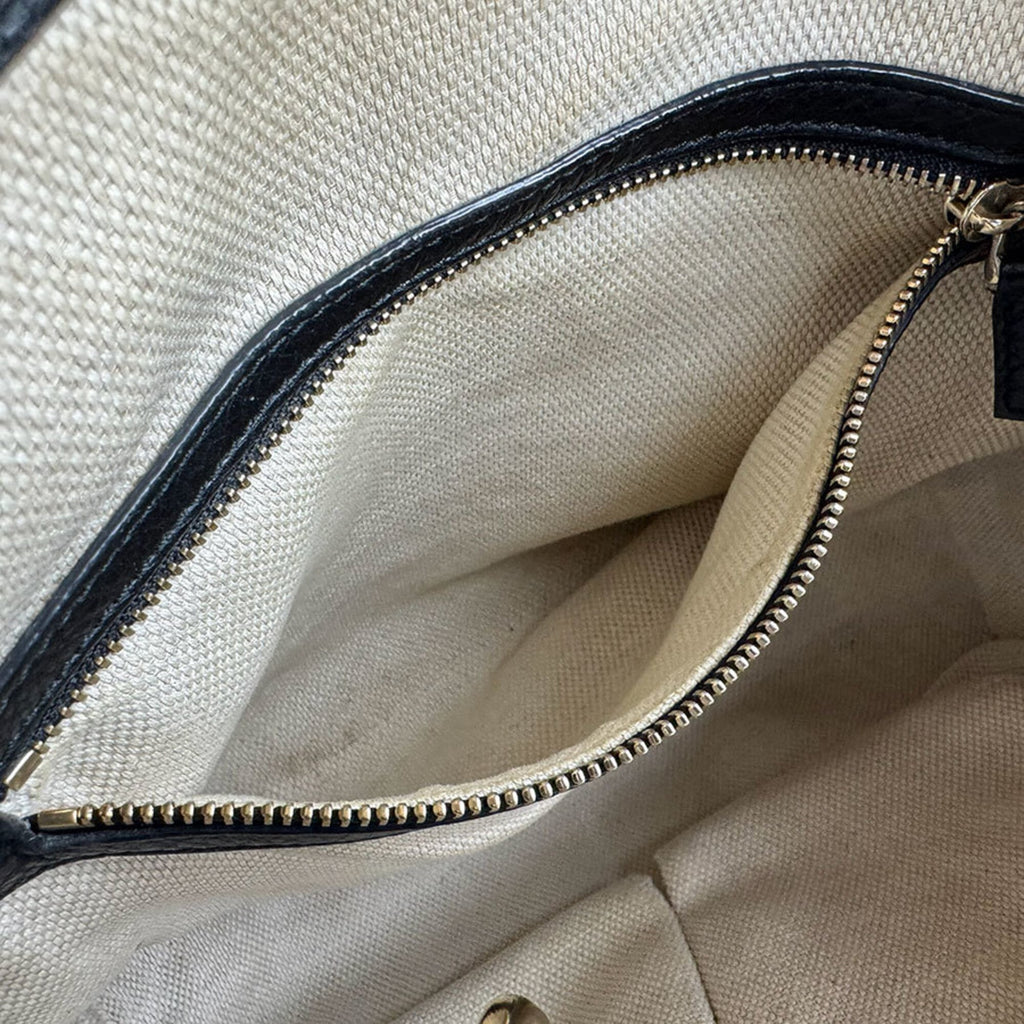 Gucci Black Leather Handbag Shoulder Bag (Pre-Owned)