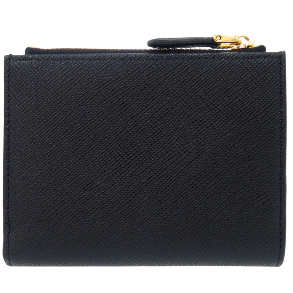 Prada Black Nero Pink Leather Wallet (Bi-Fold)